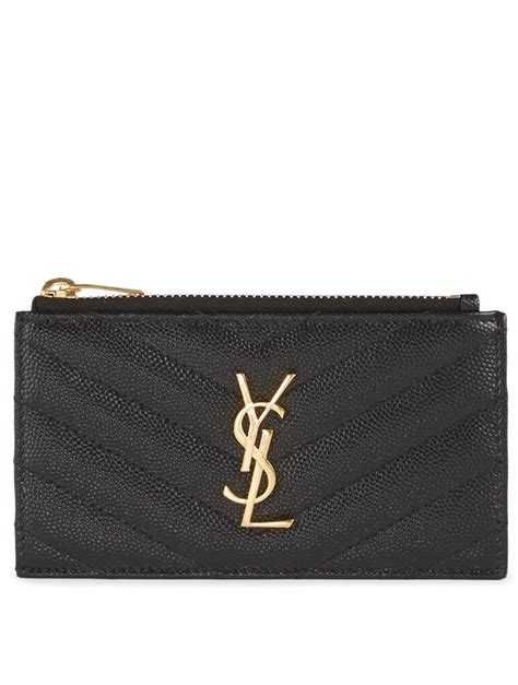 ysl fragments card holder black croc|Saint Laurent YSL Monogram Card Case in Croc.